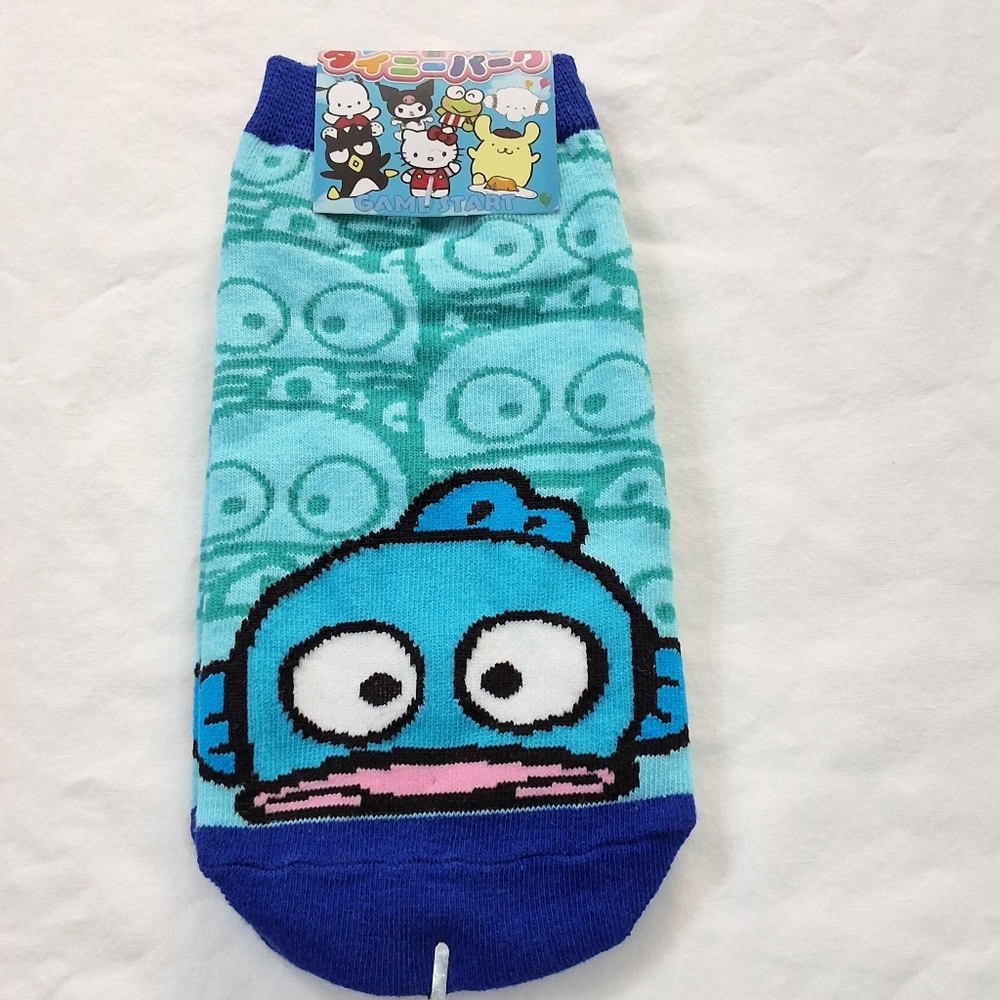 Hangyodon Sanrio Blue Women's Socks, One Size Fits Most, New With Tag